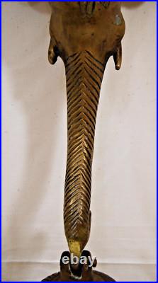 Ganesha Elephant Temple Bell Brass Wall Mounted Garden Bell Vintage