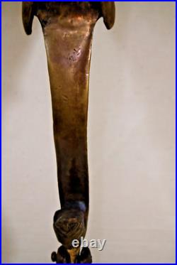 Ganesha Elephant Temple Bell Brass Wall Mounted Garden Bell Vintage