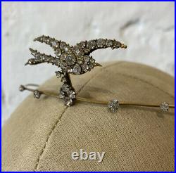 Genuine Antique Belle Epoque Edwardian Bird Tiara Paste True Vintage French