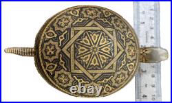 Genuine bronze doorbell f/hotel desk, damascened, made by BOJ in Eibar, Spain