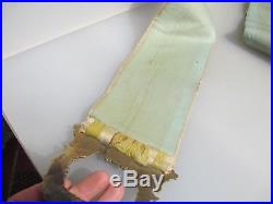 Georgian Fabric Bell Pull Servant Bell Ornate Brass End Vintage Old Antique 57