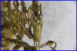 Gorgeous antique Brass Monastery Bell Winged angel /dragon rare