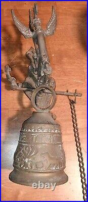 Gothic Brass Bell Whoever Touches Me Hears My Voice Latin Catholic Monastery