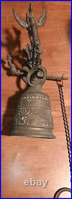 Gothic Brass Bell Whoever Touches Me Hears My Voice Latin Catholic Monastery