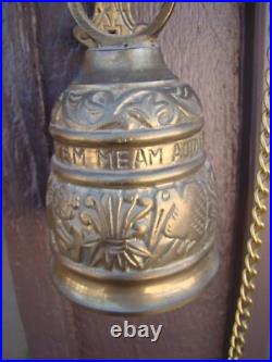 Gothic Brass Bell Whoever Touches Me Hears My Voice Latin Catholic Monastery 12