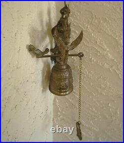 Gothic Brass Bell Whoever Touches Me Hears My Voice Latin Catholic Monastery 12