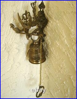 Gothic Brass Bell Whoever Touches Me Hears My Voice Latin Catholic Monastery 12