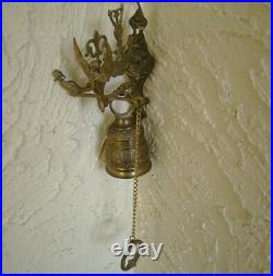 Gothic Brass Bell Whoever Touches Me Hears My Voice Latin Catholic Monastery 12