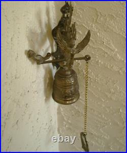 Gothic Brass Bell Whoever Touches Me Hears My Voice Latin Catholic Monastery 12