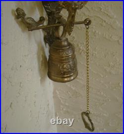 Gothic Brass Bell Whoever Touches Me Hears My Voice Latin Catholic Monastery 12