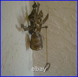 Gothic Brass Bell Whoever Touches Me Hears My Voice Latin Catholic Monastery 12