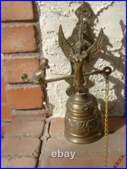 Gothic Brass Bell Whoever Touches Me Hears My Voice Latin Catholic Monastery 12
