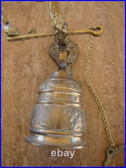 Gothic Brass Bell Whoever Touches Me Hears My Voice Latin Catholic Monastery 12