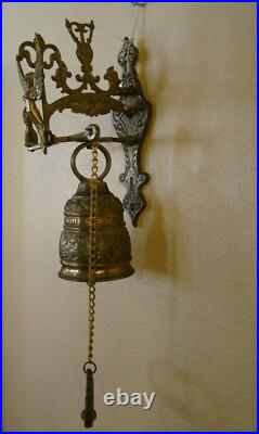 Gothic Brass Bell Whoever Touches Me Hears My Voice Latin Catholic Monastery 12