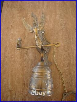 Gothic Brass Bell Whoever Touches Me Hears My Voice Latin Catholic Monastery 12