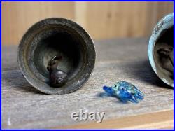 Great LOT of Vintage & Antique Brass/Metal Bells LOT of 4 Swiss And Nautical