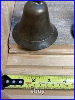 Great LOT of Vintage & Antique Brass/Metal Bells LOT of 4 Swiss And Nautical