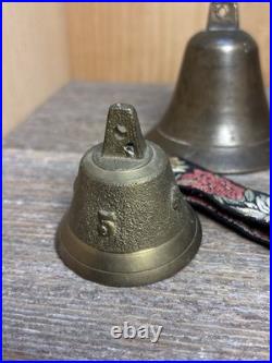 Great LOT of Vintage & Antique Brass/Metal Bells LOT of 4 Swiss And Nautical