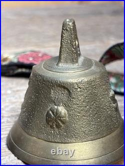 Great LOT of Vintage & Antique Brass/Metal Bells LOT of 4 Swiss And Nautical