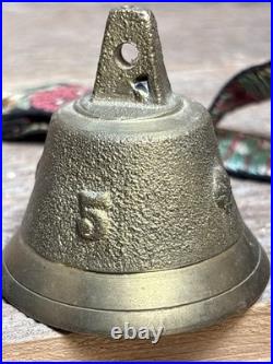Great LOT of Vintage & Antique Brass/Metal Bells LOT of 4 Swiss And Nautical