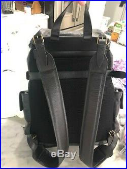 Gucci Gg Re(belle) Mens's Large Grain Leather Backpack Rucksack Black Msrp $3490