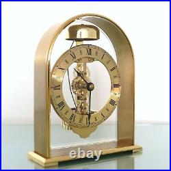 HALLER Mantel Clock BELL CHIME Vintage TOP! Translucent DESIGN! Skeleton Germany