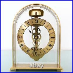 HALLER Mantel Clock BELL CHIME Vintage TOP! Translucent DESIGN! Skeleton Germany