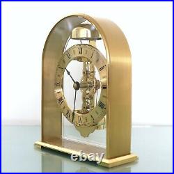 HALLER Mantel Clock BELL CHIME Vintage TOP! Translucent DESIGN! Skeleton Germany
