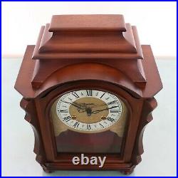 HERMLE Mantel TOP! Clock Vintage RARE MODEL! DOUBLE BELL CHIME Germany SERVICED