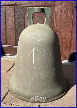 HUGE Antique California BRONZE MISSION BELL Architectural Salvage Church Brass