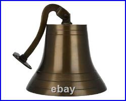 Handmade Antiqued Vintage Brass Ship Bell Solid Antique Polished Premium