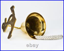 Handmade Antiqued Vintage Brass Ship Bell Solid Brass Polished Premium Nautical