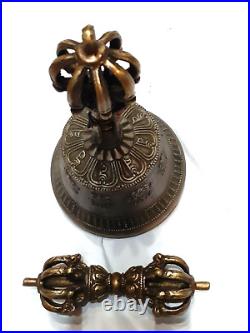 Handmade Bronze Bell and Vajra/Dorje