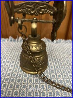 Hanging Brass Decorative Monastery Church Bell Pull Chain Handle 8x3.5