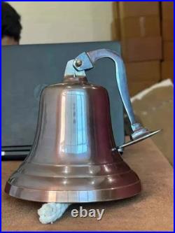 Heavy 18 Brass Ship's Bell with Antique Polish Classic Marine Wall Décor