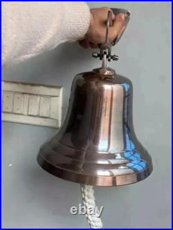 Heavy 18 Brass Ship's Bell with Antique Polish Classic Marine Wall Décor