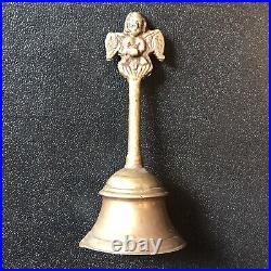 Heavy Brass Rare Old Angel Bell Vintage Antique 1