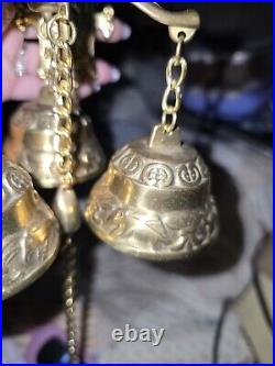 Heavy Vintage 1970 Hotel Motel Business Solid Brass Clerk 3-WAY Cluster Bells