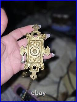 Heavy Vintage 1970 Hotel Motel Business Solid Brass Clerk 3-WAY Cluster Bells