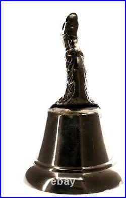 Heavy and VERY LOUD Brass Bell with Serpent Handle 2lbs 8in Tall 5in Wide Used