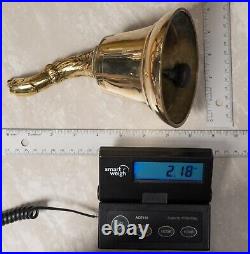 Heavy and VERY LOUD Brass Bell with Serpent Handle 2lbs 8in Tall 5in Wide Used