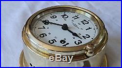 Hermle 5-Jewel Wempe Chronometerwerke Brass Key-Wind Ships Bell German Clock