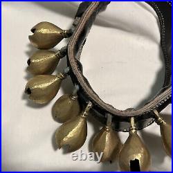 Horse Camel Clam Bells Handmade Middle East Leather Strap Livestock Set 2