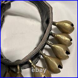 Horse Camel Clam Bells Handmade Middle East Leather Strap Livestock Set 2