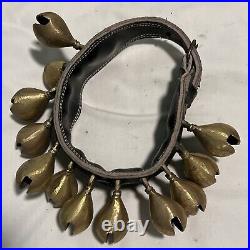 Horse Camel Clam Bells Handmade Middle East Leather Strap Livestock Set 2