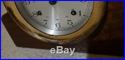 Howard Miller Ships Bell Clock German 11 Jewel 132-071 Germany with Wooden Base