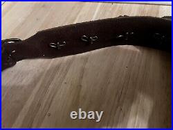 Huge Antique Brass Sleigh Bells 70 inch Leather Strap 25 Bells 1-13 size