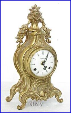 Imperial Solid Brass Mantel Clock Made In Italy, Hermle Bell-striking Movement
