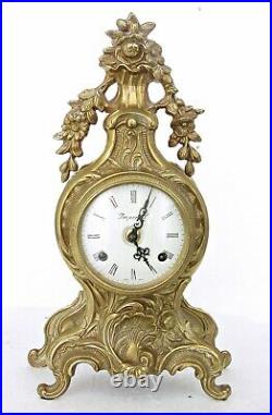 Imperial Solid Brass Mantel Clock Made In Italy, Hermle Bell-striking Movement