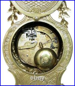 Imperial Solid Brass Mantel Clock Made In Italy, Hermle Bell-striking Movement